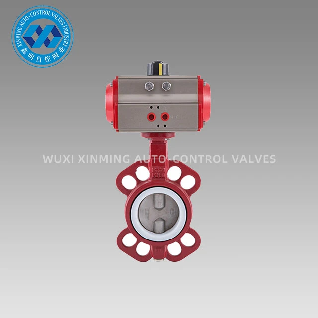 Vanne papillon ductile de plaquette de fer d'actionneur Penumatic