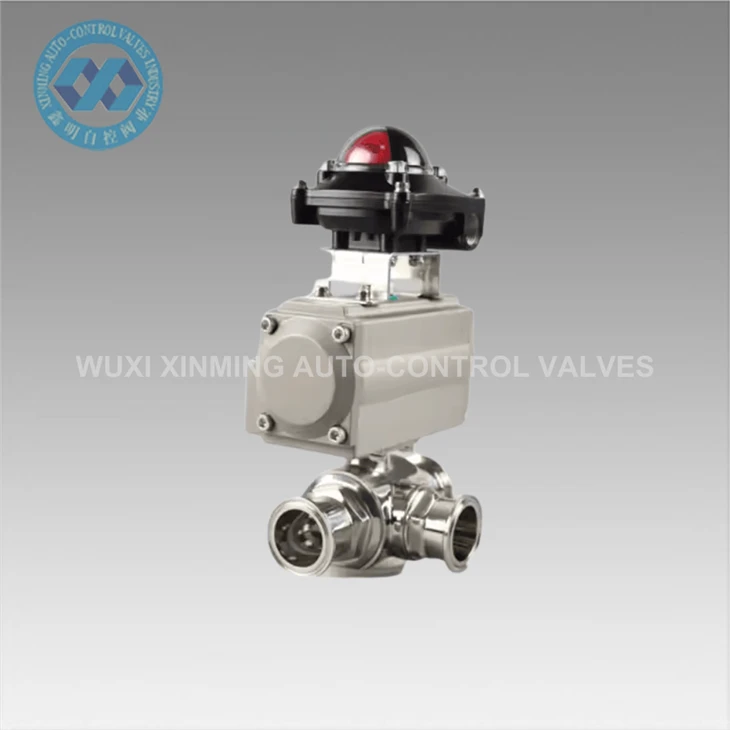L-t Stainless Steel Pneumatic Three-way Ball Valve