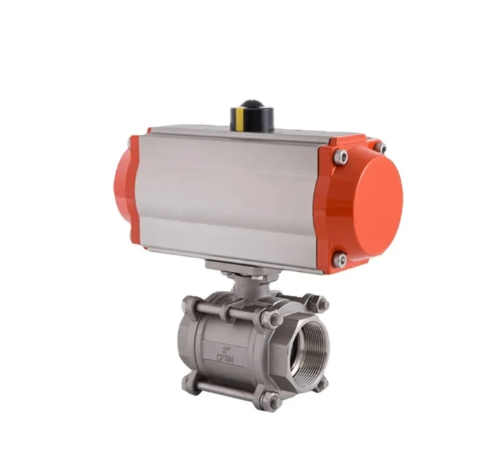 NPT Fil Pneumatic Agated Ball Valve|Certifié CE / ATEX