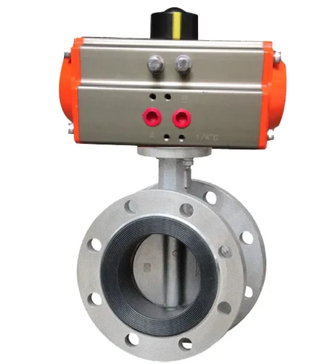 Valve de papillon sanitaire pneumatique