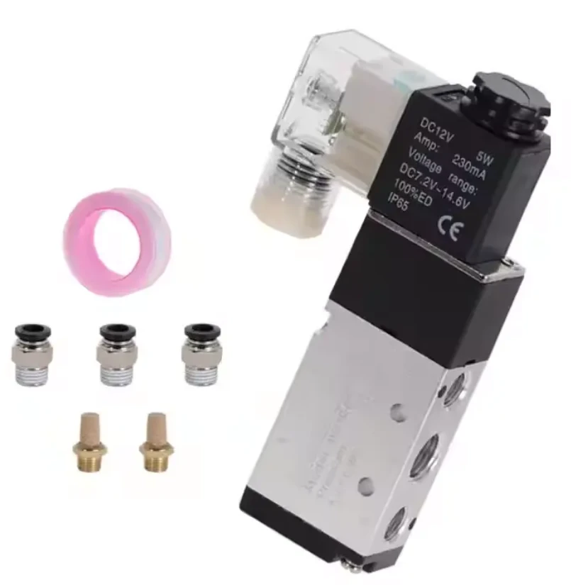 Salonoïde pneumatique 5 voies 2- Contrôle de position Air 12V 24V