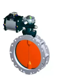 DN25 Poussure pneumatique Valve de papillon en aluminium