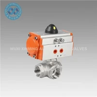 Valve à billes à trois voies en acier inoxydable de haute qualité