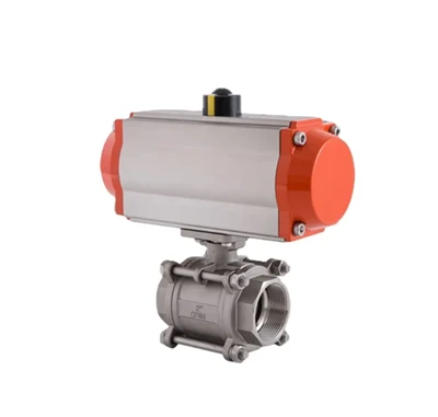 NPT Fil Pneumatic Agated Ball Valve|Certifié CE / ATEX