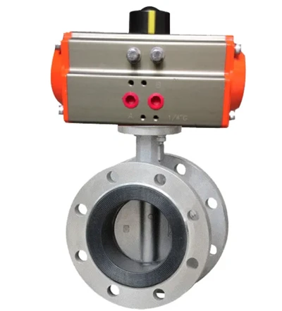 Valve de papillon sanitaire pneumatique