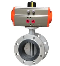 Valve de papillon sanitaire pneumatique