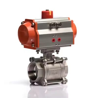 Valve à billes de filetage pneumatique de haute qualité avec actionnement d'un quart de tour pour un contrôle de flux automatisé