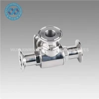 Tee High Plateforme en acier inoxydable TL-type pneumatique Valve de billes